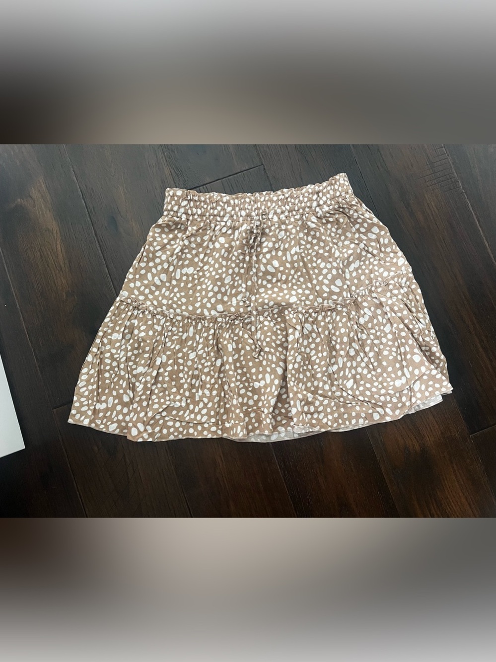 Printed Mini Skirt light brown